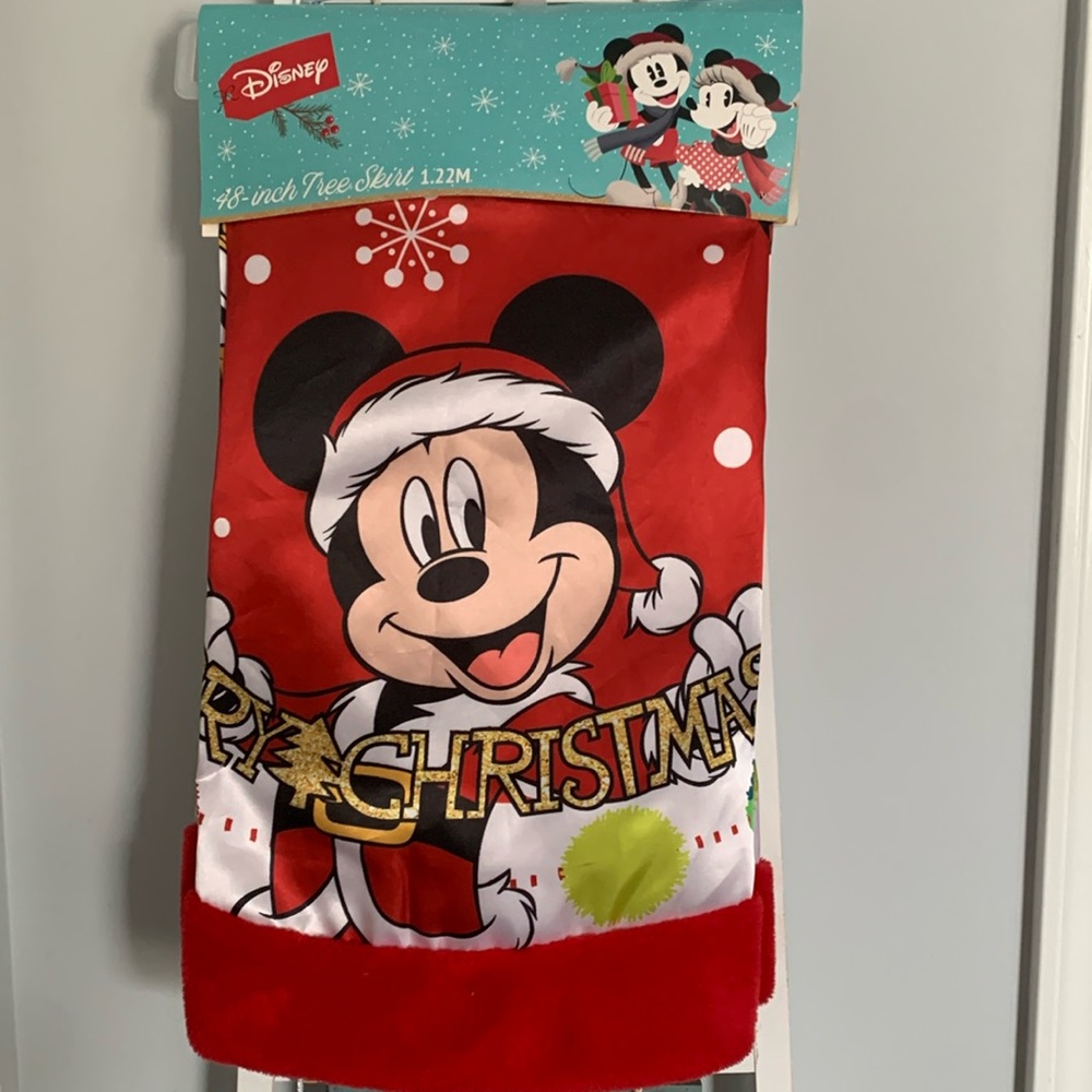 Disney Red and White Mickey Mouse Christmas Tree Skirt